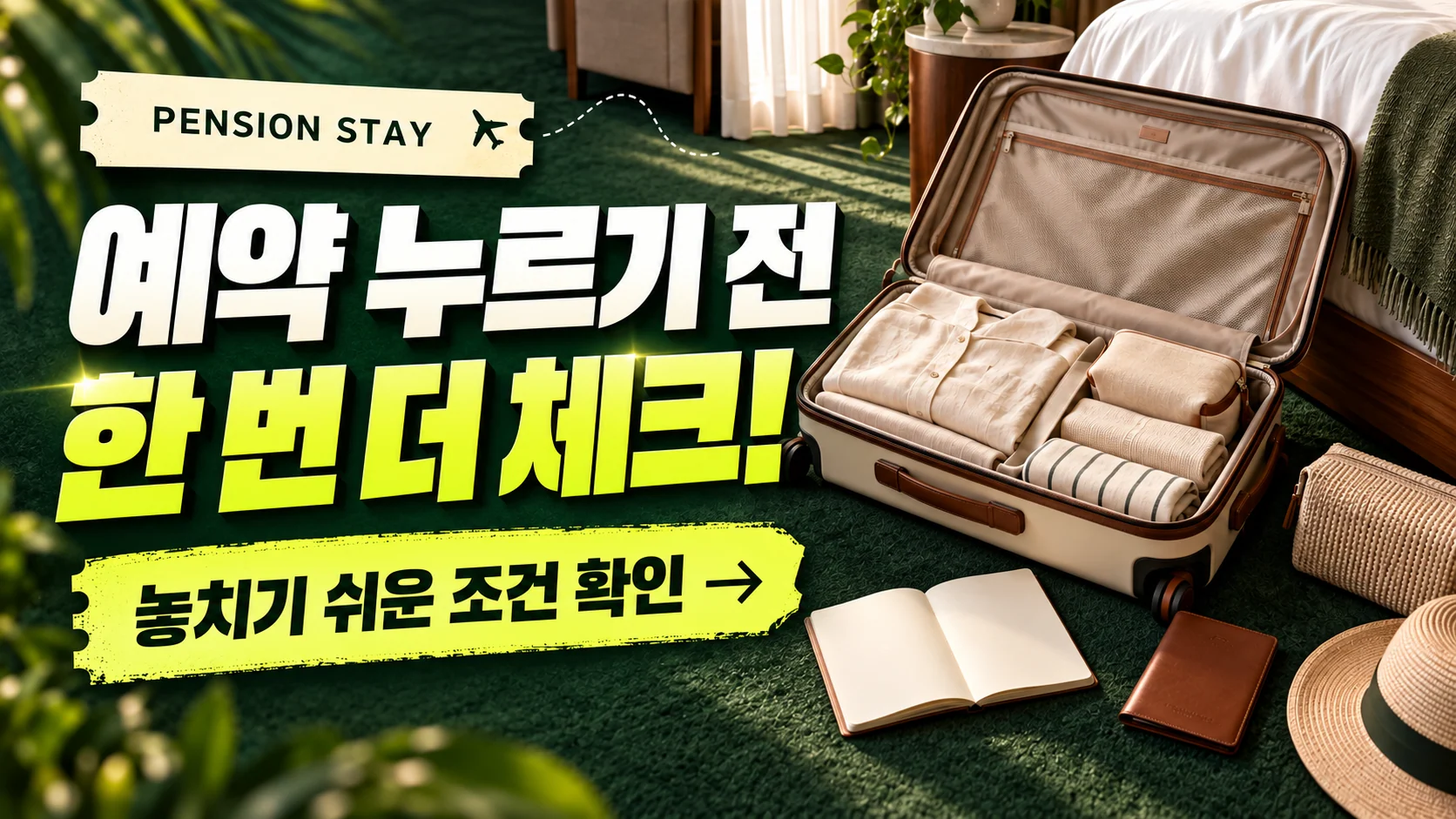 예약 누르기 전 한 번 더 체크! 놓치기 쉬운 조건 확인