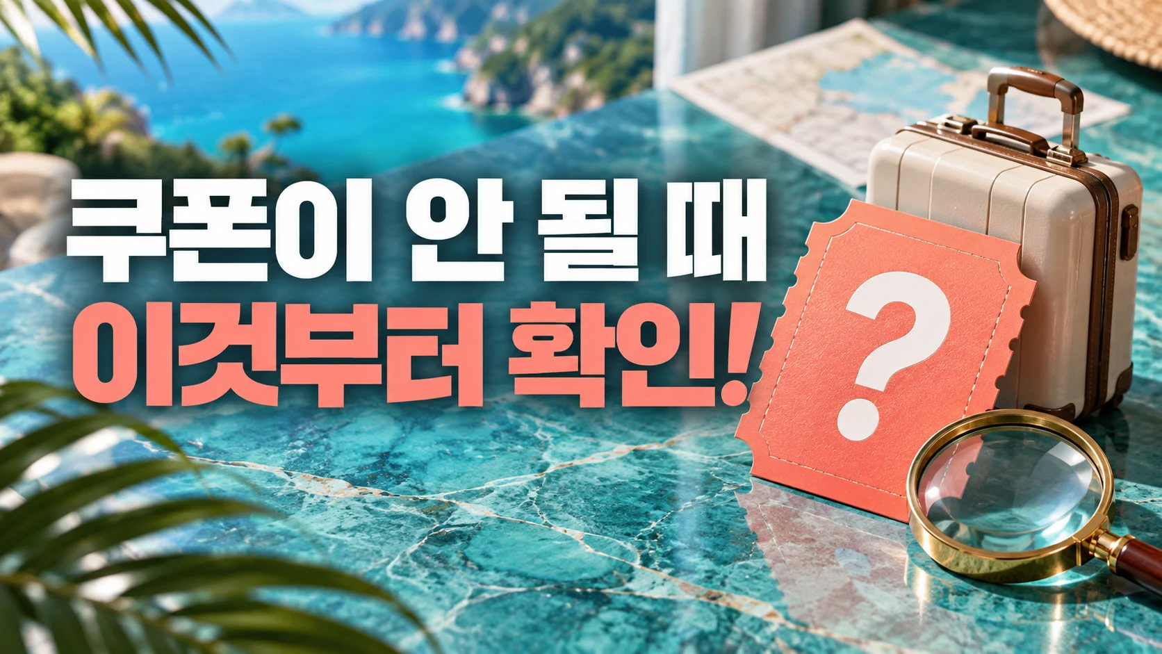 쿠폰이 안 될 때 이것부터 확인!