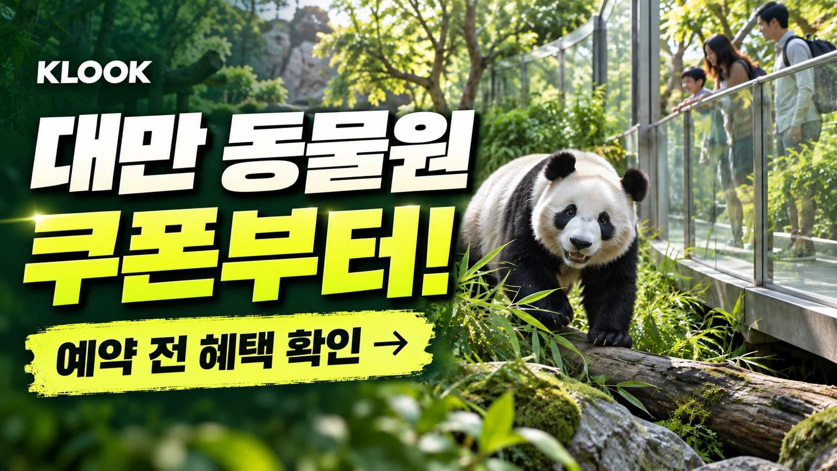클룩 대만 동물원·체험 지정 상품 쿠폰·혜택 배너
