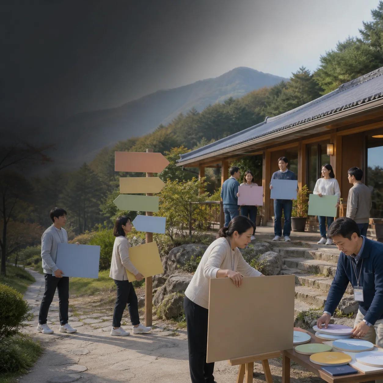 공주 교회 수련회 숙소 소그룹 방 배정과 이동 가이드