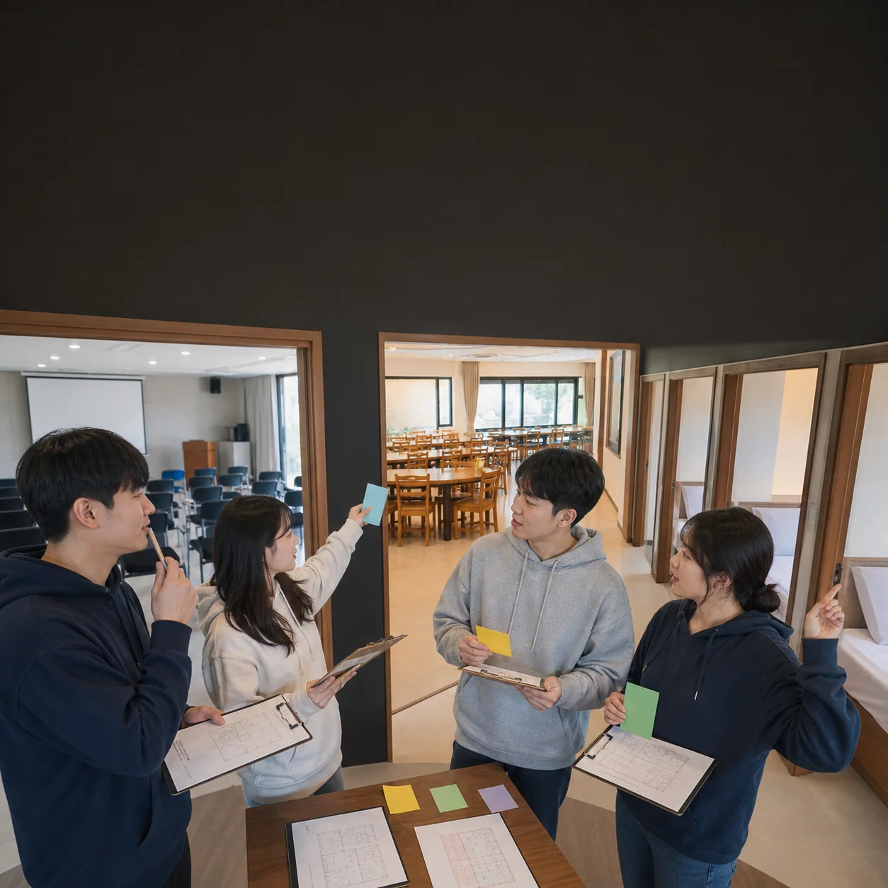 경주 MT 단체 워크샵 숙소의 세 공간 수용을 비교하는 가이드