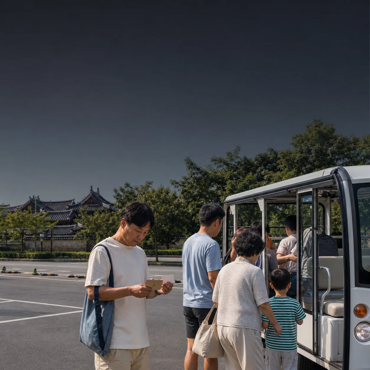 전주 한옥마을 제4공영주차장과 태조로 셔틀 귀환 가이드