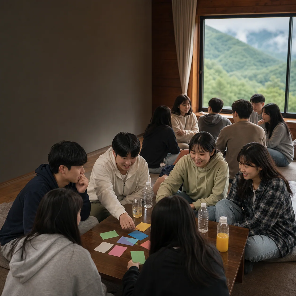 나주 MT 참가자들이 여러 활동 카드를 자유롭게 고르는 모습