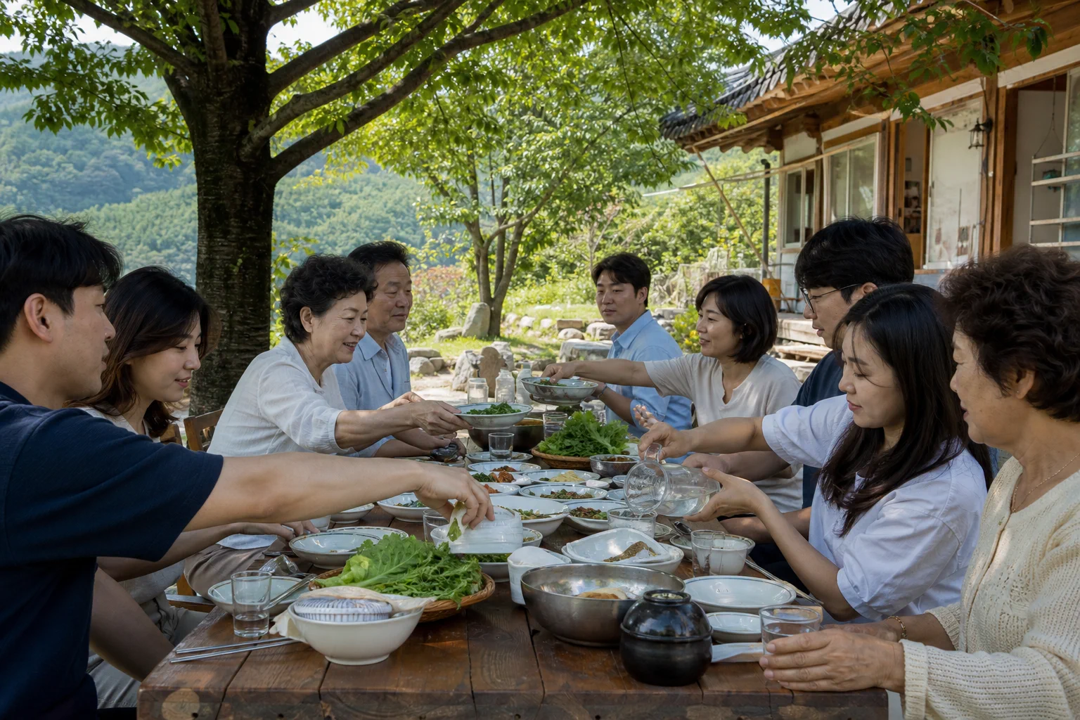 불국사 관람 뒤 석굴암 이동 전 가족별 체력과 접근 조건을 다시 확인한 표 모습