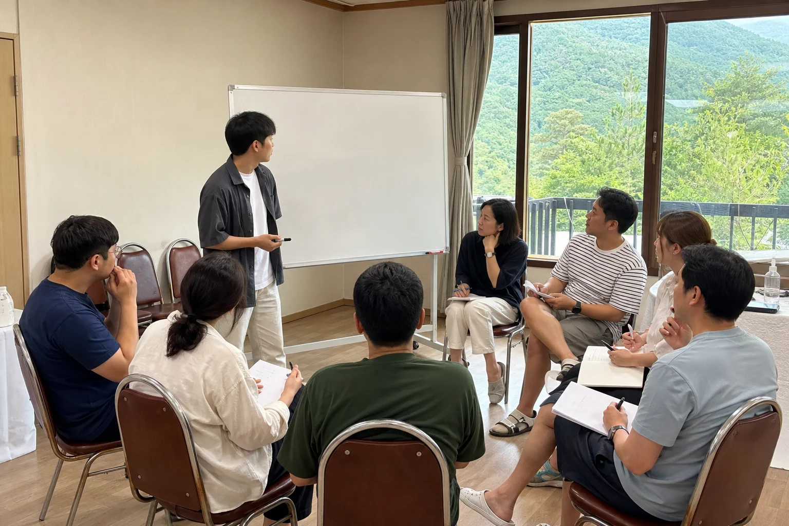 태백 안전체험의 기본권과 별도 발권을 사람별로 나눈 가족 일정표 모습